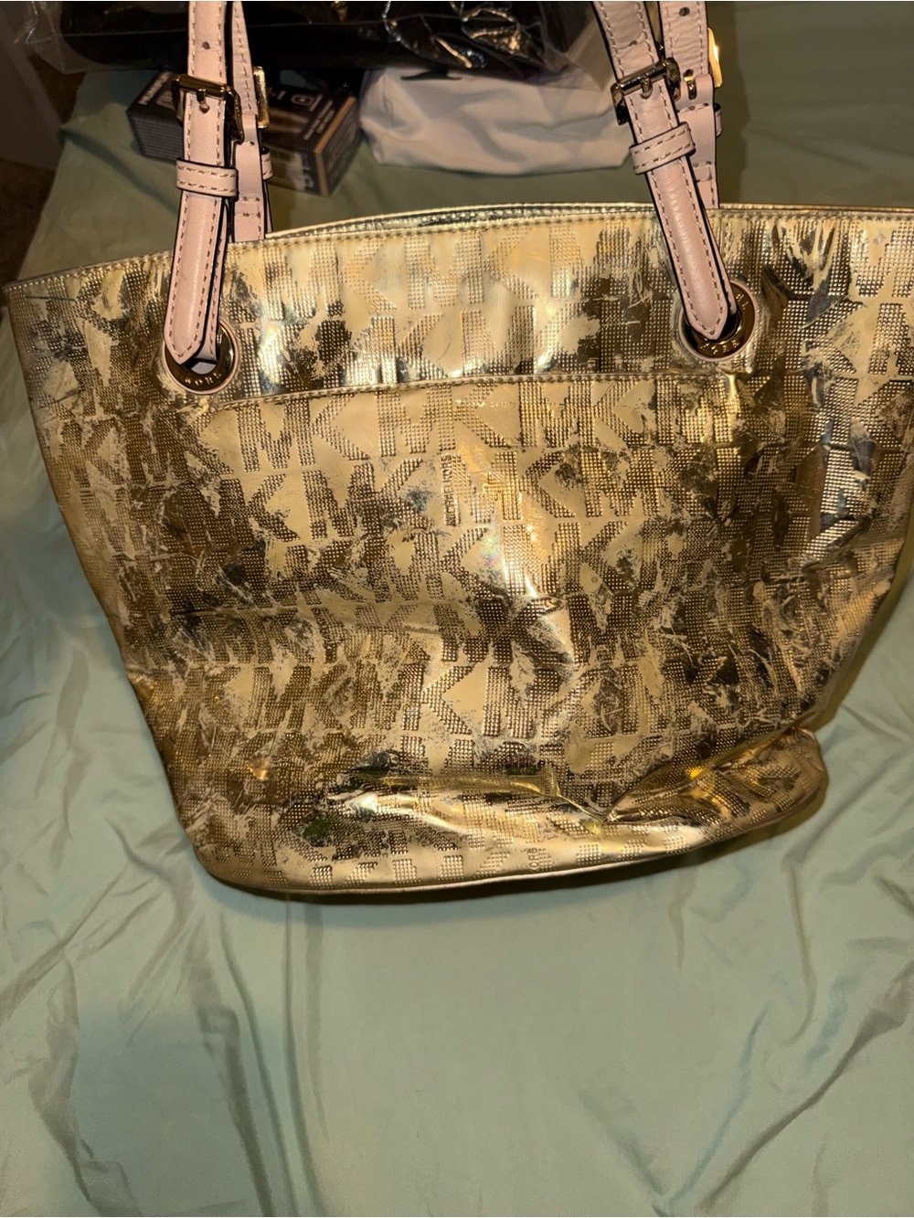Michael Kors Gold Tote Bag